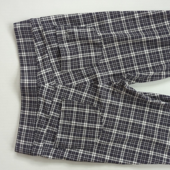 Seven7 Plaid Pull On Legging Pants M Dandy Plaid Gray - Picture 8 of 15